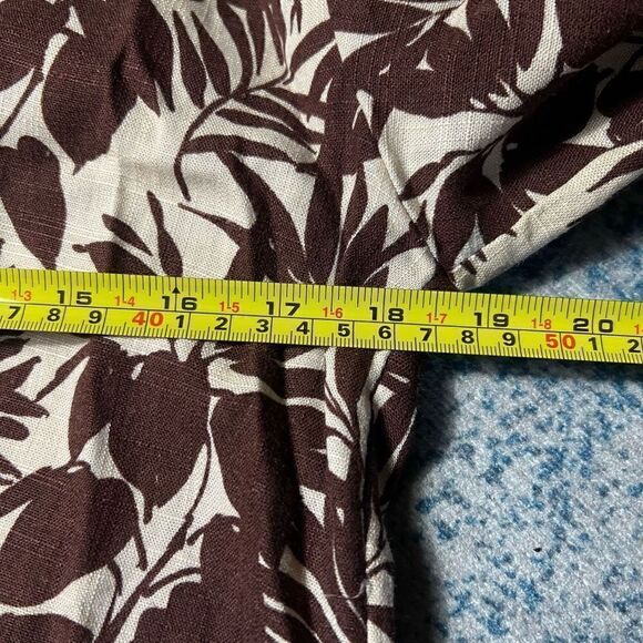 MNG Mango Linen Blend Tropical Print Notch Collar Oversized Blazer Women’s XXS - Picture 14 of 16